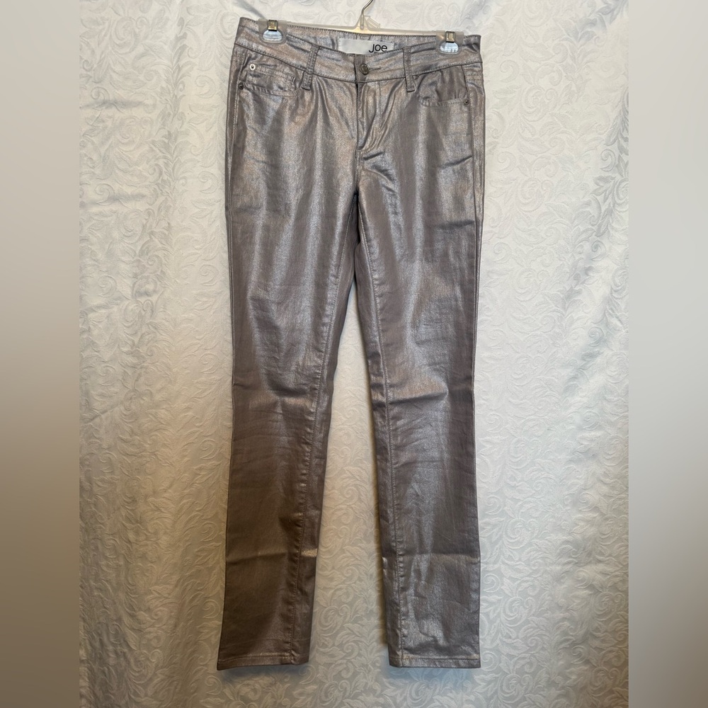 Metallic Silver Jeans